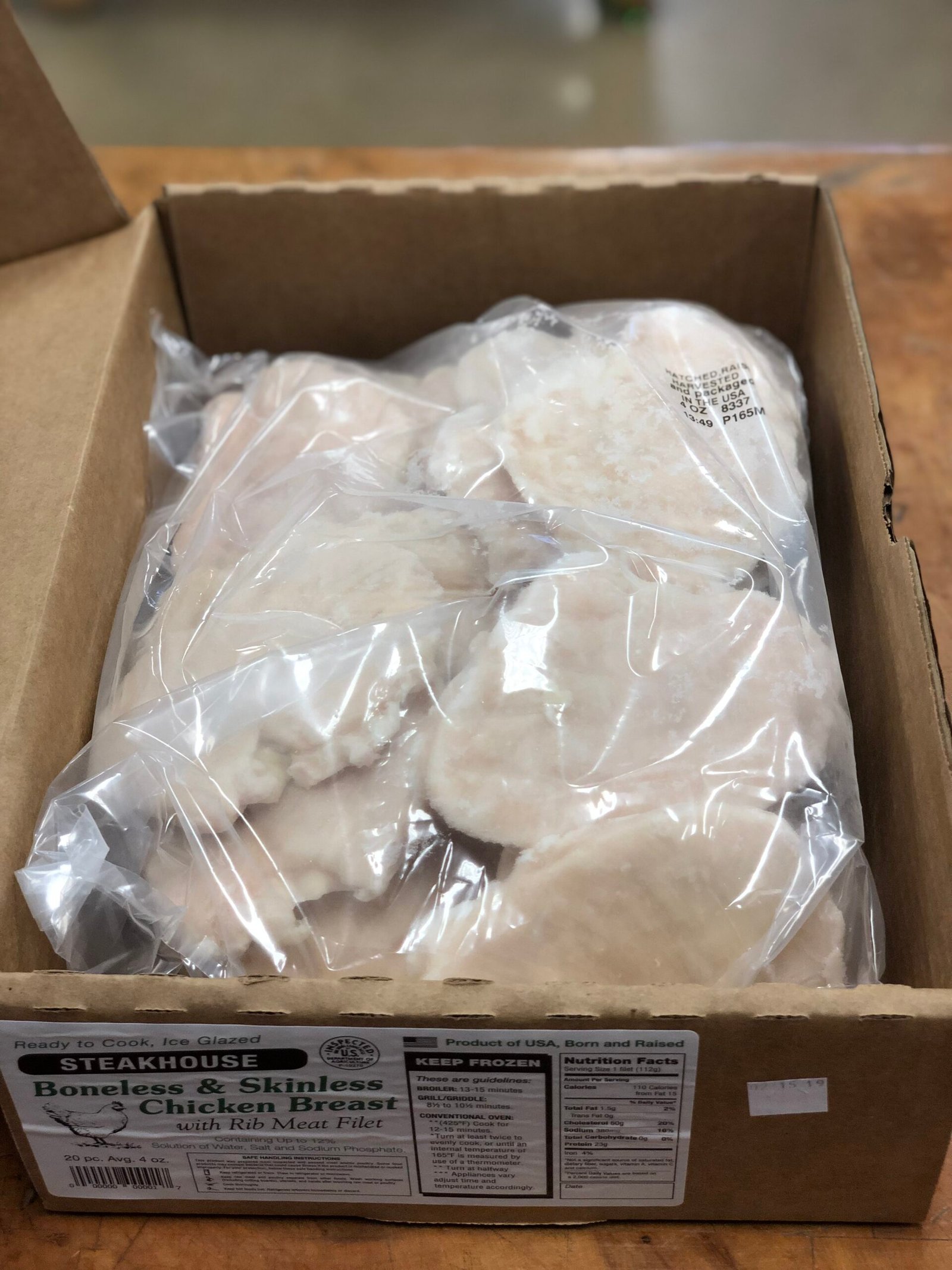 frozen boneless skinless chicken breast